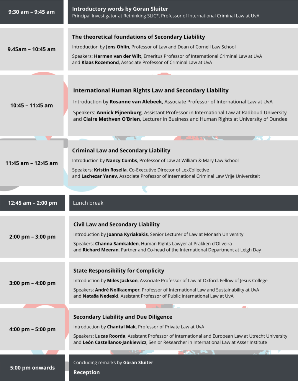 Conference program Rethinking SLIC May 31, 2024